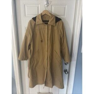 VTG London Fog Trench Coat 12 Pet USA Thinsulate Removable Lining Hood